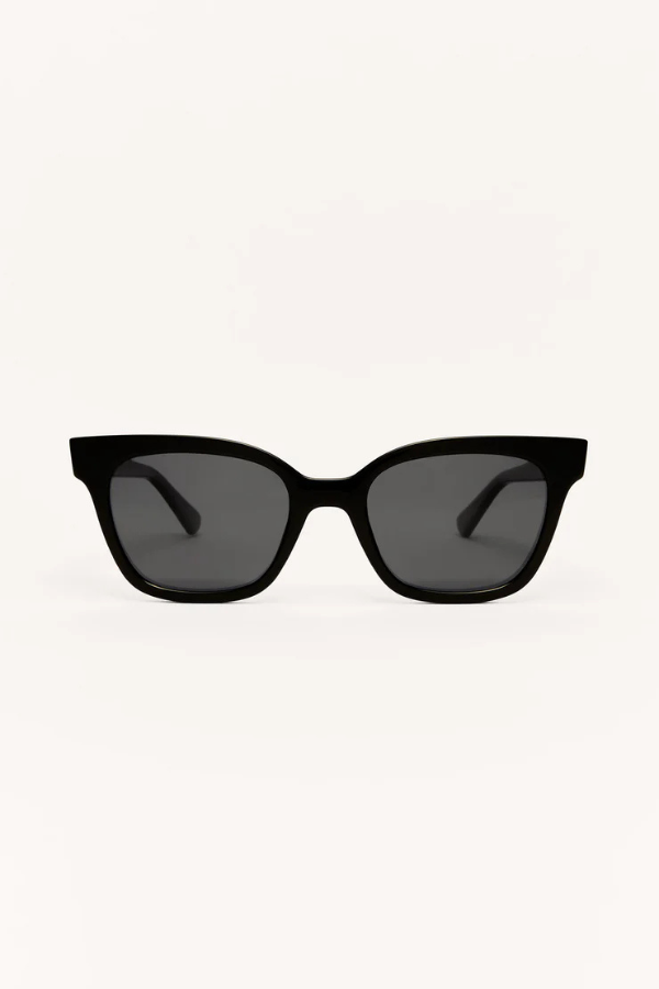 Z SUPPLY - HIGH TIDE POLARIZED SUNGLASSES POLISHED BLACK GREY