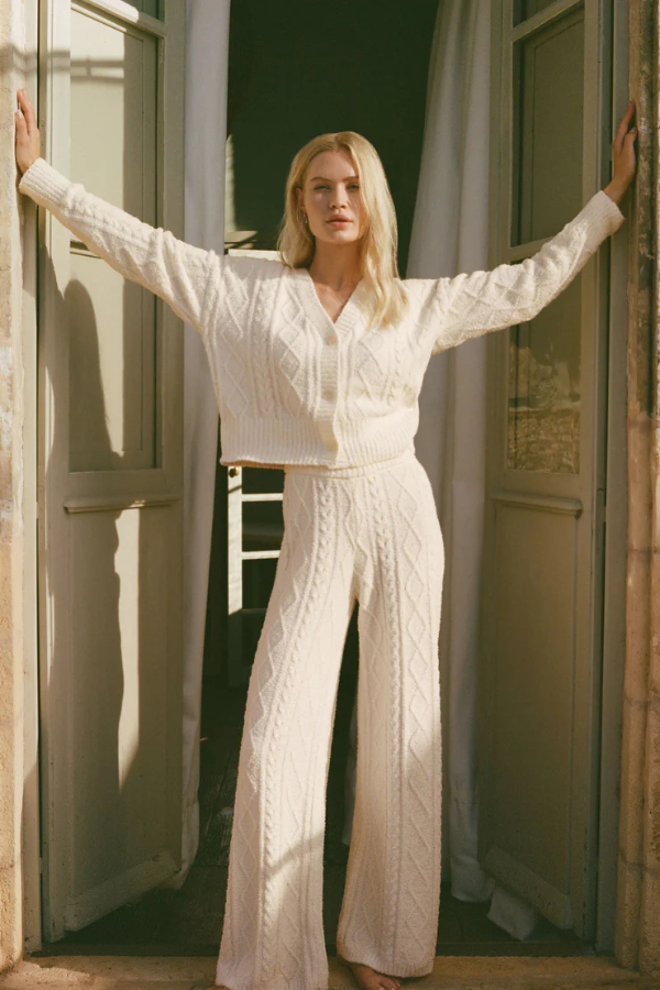 Z SUPPLY - GEMMA CABLE KNIT PANT VANILLA ICE – swirlboutique