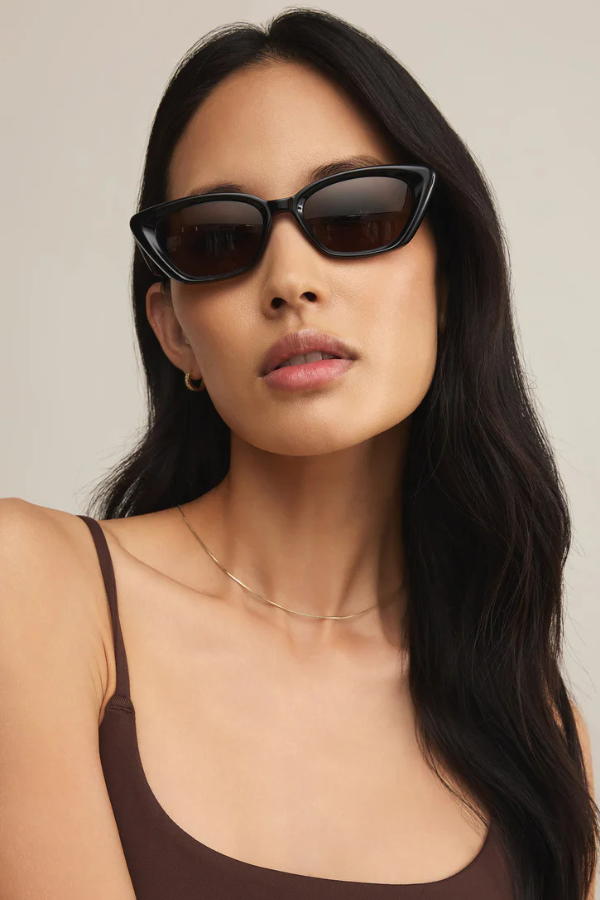 シャル　スパ Z SUPPLY - STAYCATION POLARIZED SUNGLASSES POLISHED BLACK BROWN