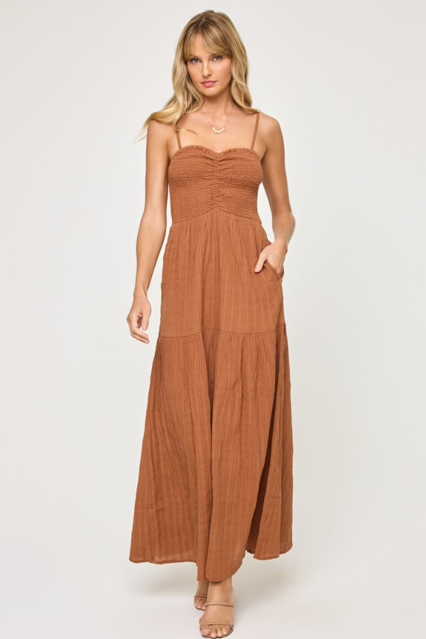 LSPACE - MALLORCA DRESS BROWN SUGAR  swirlboutique