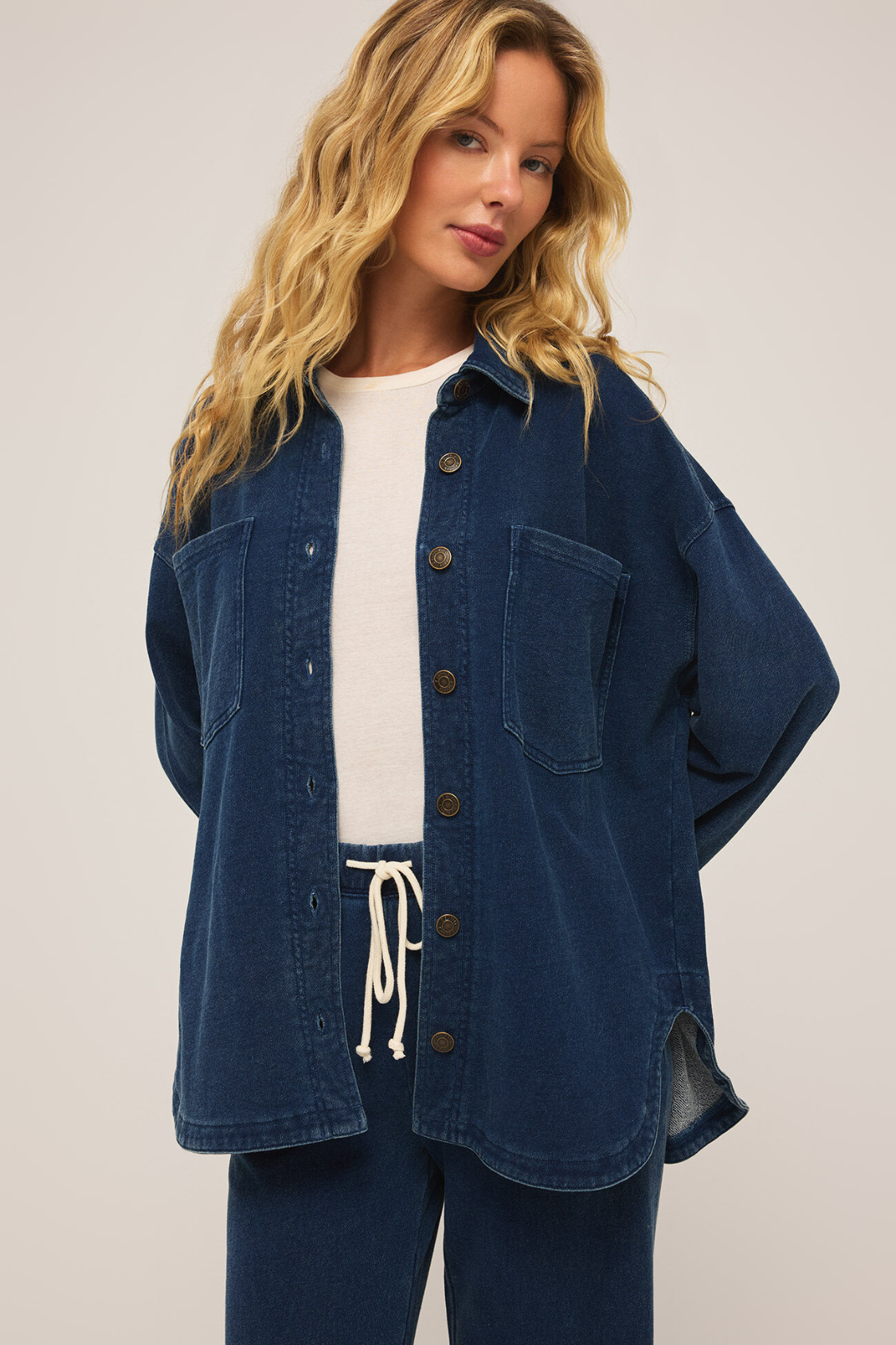Z SUPPLY - ALL DAY KNIT DENIM JACKET INDIGO – swirlboutique