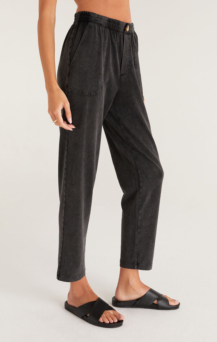 Z SUPPLY - KENDALL JERSEY PANT BLACK