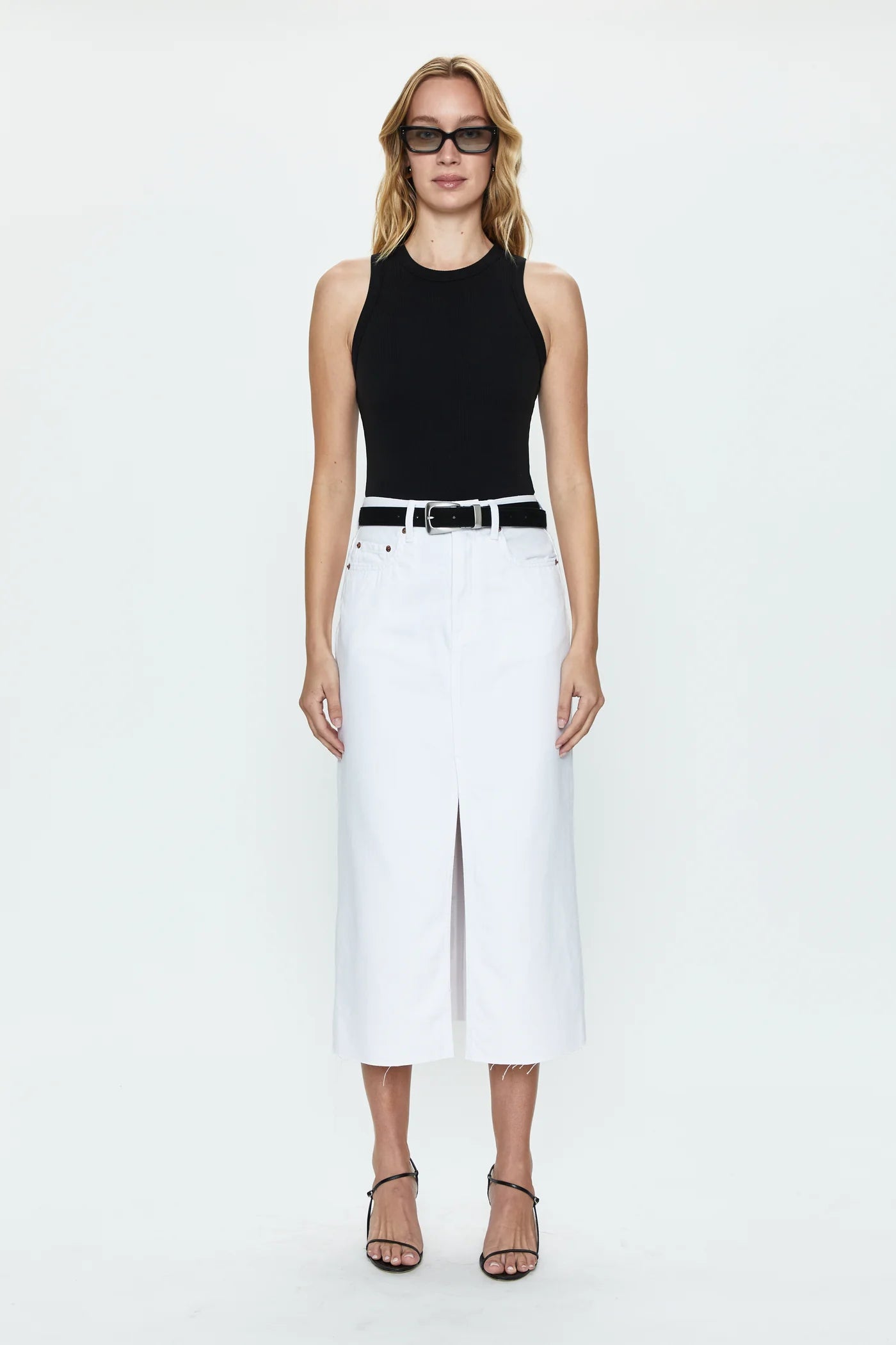 PISTOLA - ALICE MIDI SKIRT WHITE – swirlboutique