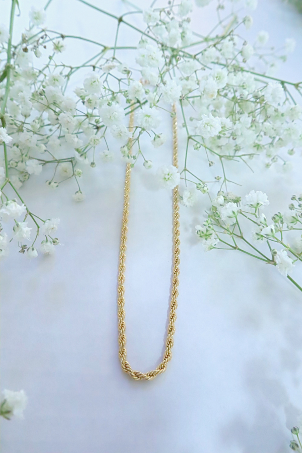 Women's Solid Gold Rope Chain | The Gold Goddess