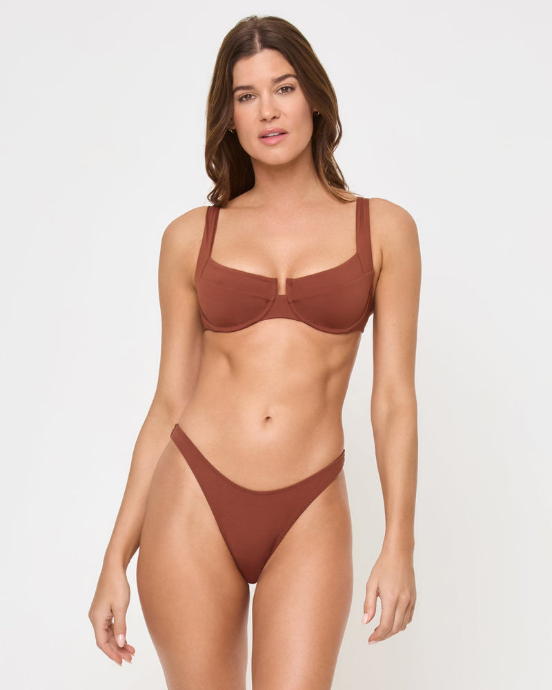 LSPACE - MAKO BIKINI TOP TOBACCO