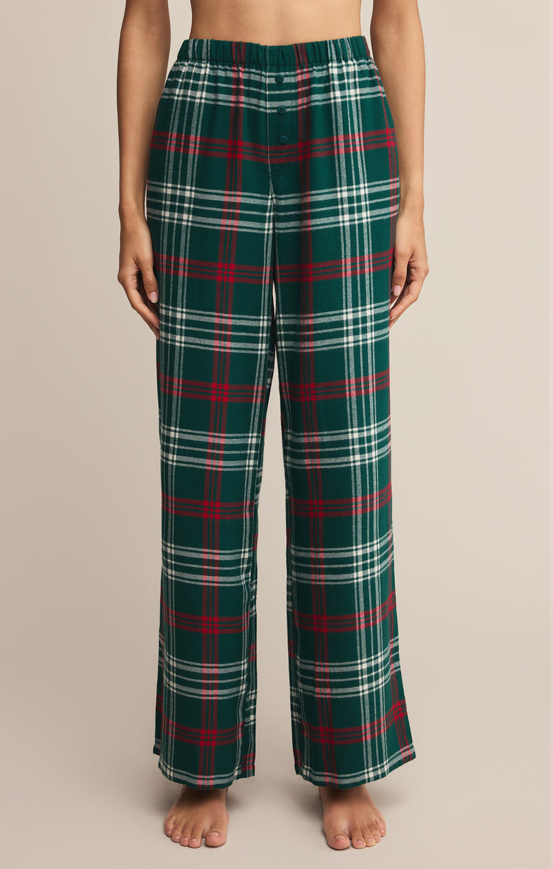 Z SUPPLY - HANGOUT PLAID PANT MISTLETOE