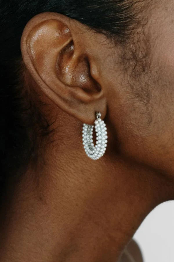 MARRIN COSTELLO JEWELRY - AUDREY HOOPS PEARL
