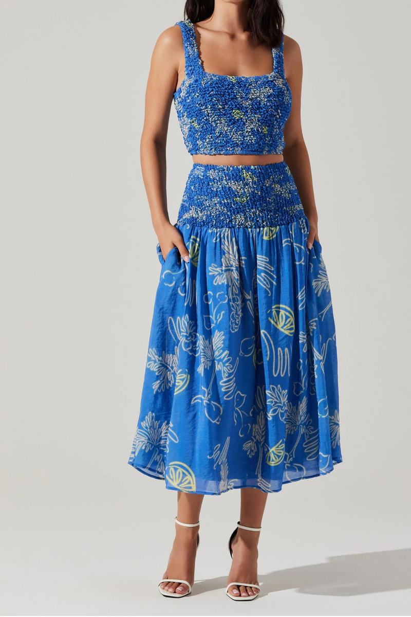 ASTR THE LABEL - MOANA MIXED MEDIA SKIRT