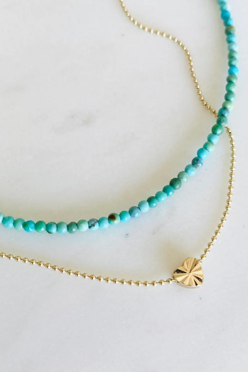 SAND + GRIT - MICRO TURQUOISE NECKLACE