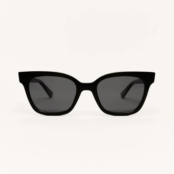 Z SUPPLY - HIGH TIDE POLARIZED SUNGLASSES POLISHED BLACK GREY