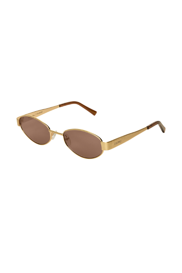 Z SUPPLY - PALISADES SUNGLASSES SATIN GOLD BROWN – swirlboutique