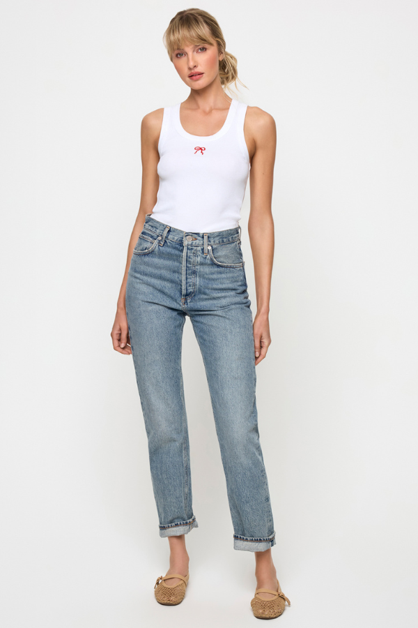 LSPACE - ASH TANK BOW EMBROIDERY