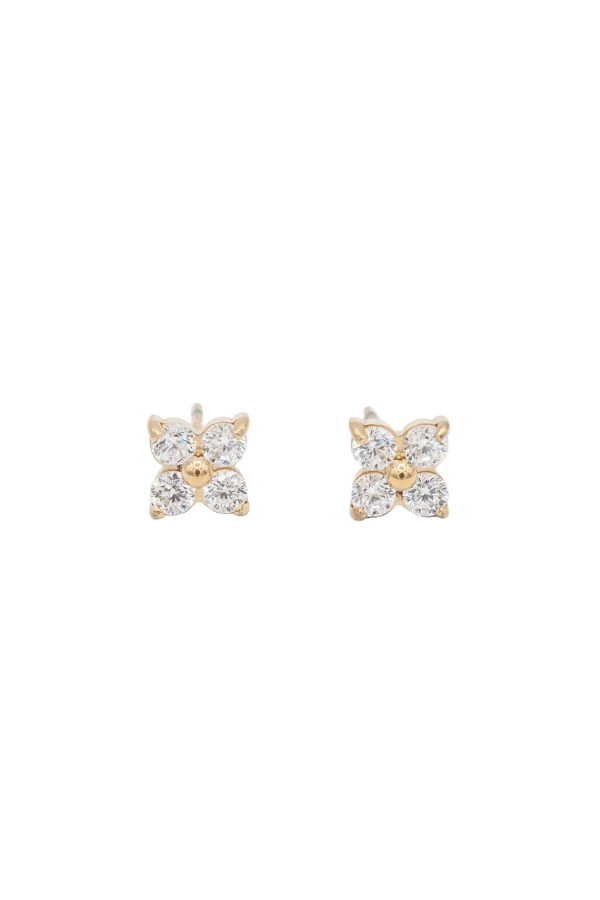 BUNGALOW BLONDE JEWELRY - FOREVER CLOVER STUD EARRINGS