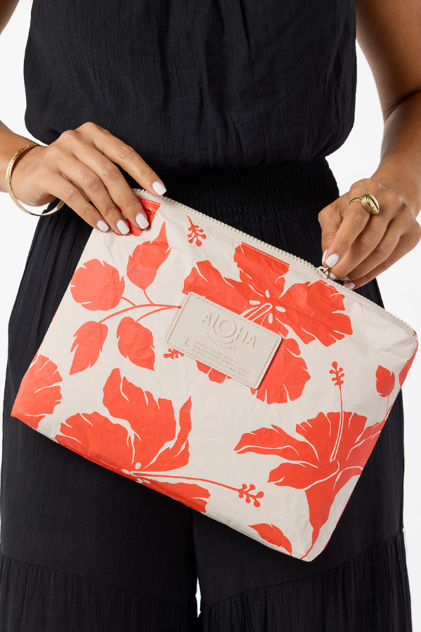 ALOHA - MID POUCH SALINA RED HAUTE ON SANDSTONE
