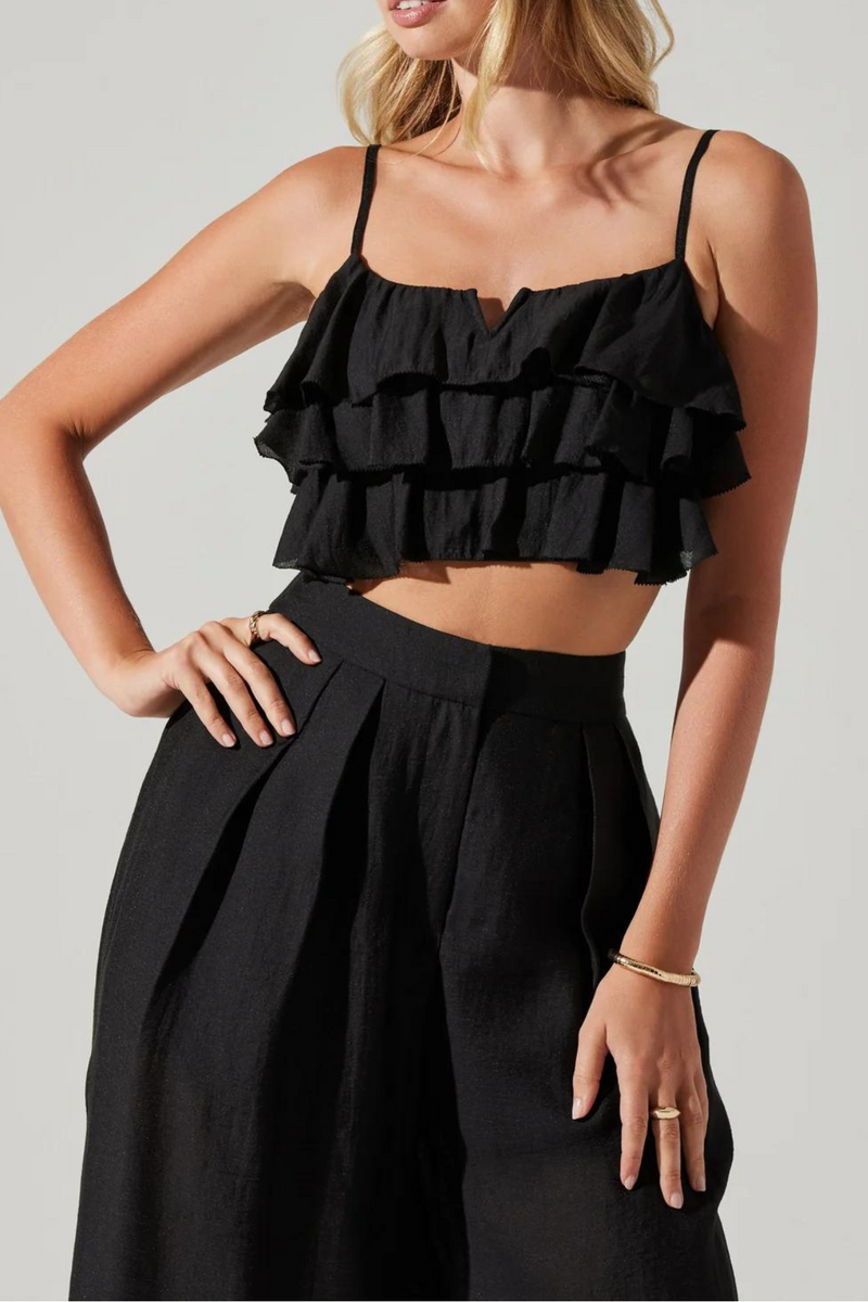 ASTR THE LABEL - ELLYSANA RUFFLE CROP