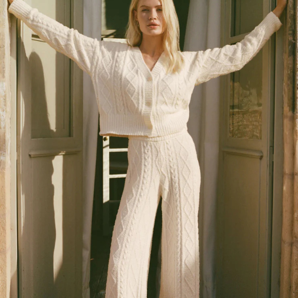 Z SUPPLY - GEMMA CABLE KNIT PANT VANILLA ICE – swirlboutique