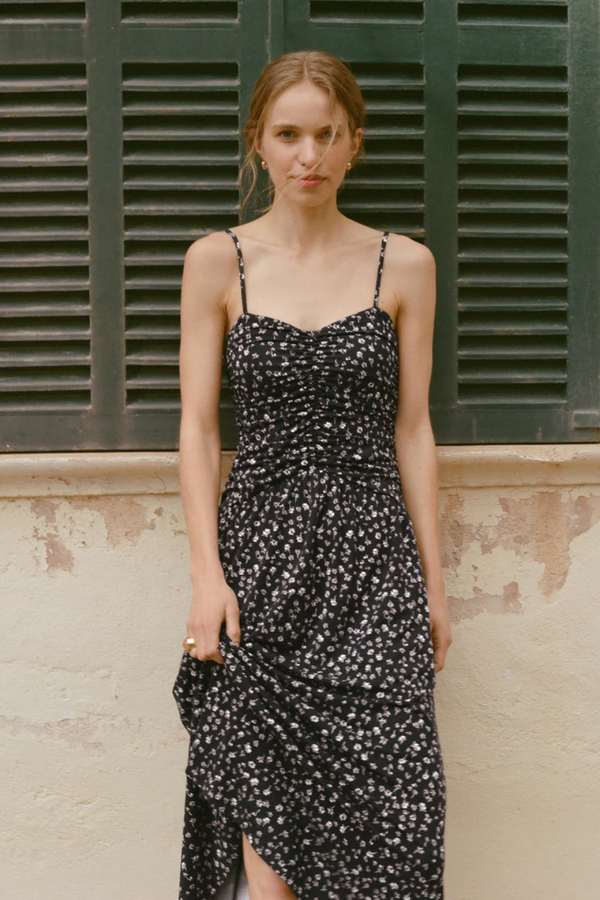 Z SUPPLY - GEORGINA DITSY FLORAL DRESS BLACK