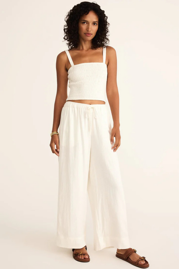 Z SUPPLY - EASTON LINEN PANT WHITE
