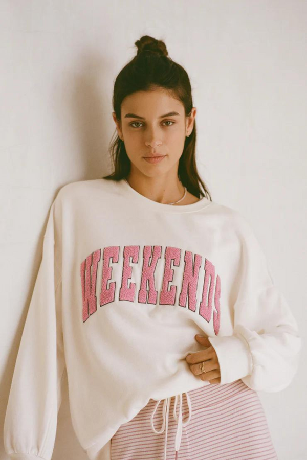 Z SUPPLY - OVERSIZED WEEKENDS SWEATSHIRT BONE