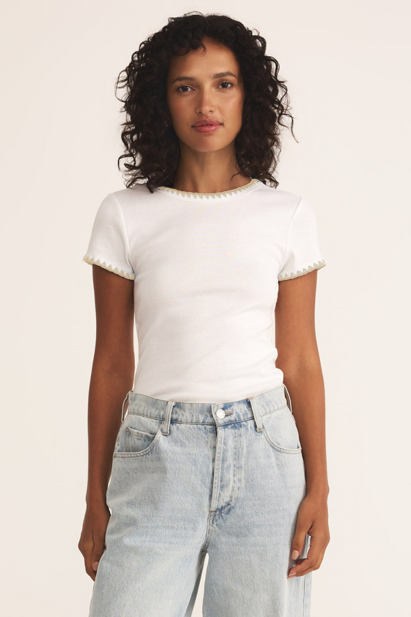Z SUPPLY - CASSIS RIB TEE WHITE