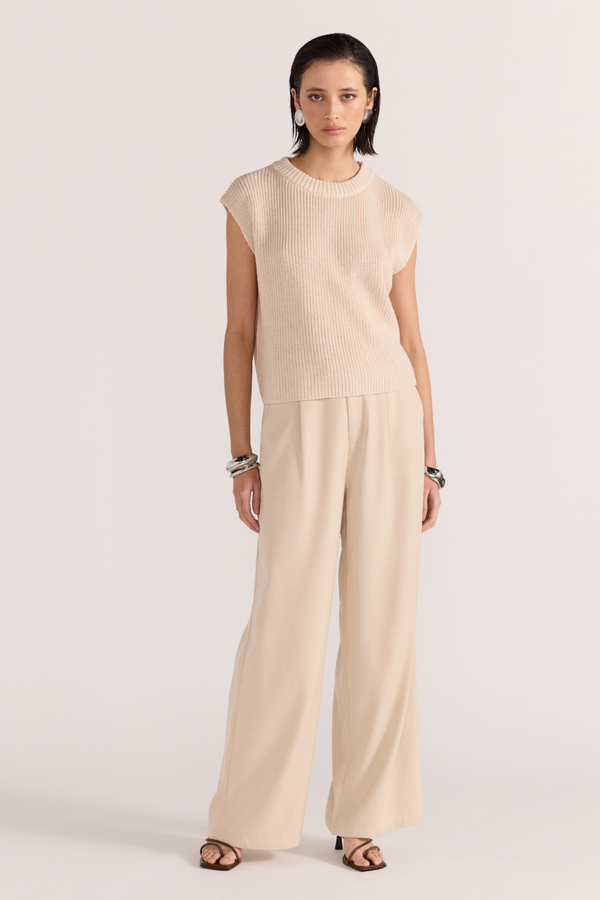 STAPLE THE LABEL - HAYDEN WIDE LEG PANT BEIGE