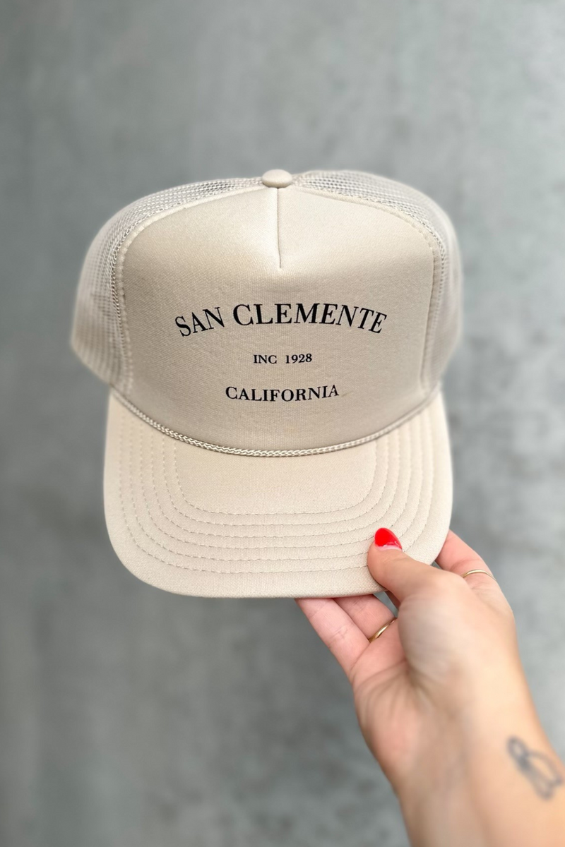 NOT FROM MALIBU - SAN CLEMENTE TRUCKER HAT KHAKI