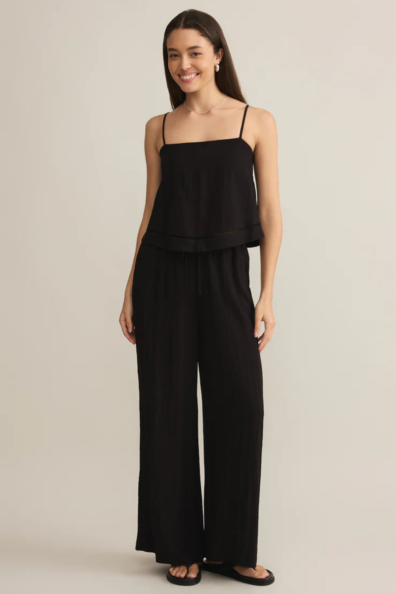 Z SUPPLY - SOLEIL TEXTURED PANT BLACK