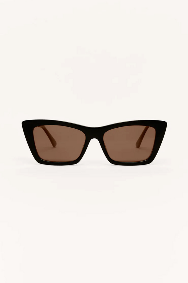 Z SUPPLY - LOOKOUT POLARIZED SUNGLASSES BLACK BROWN POLARIZED