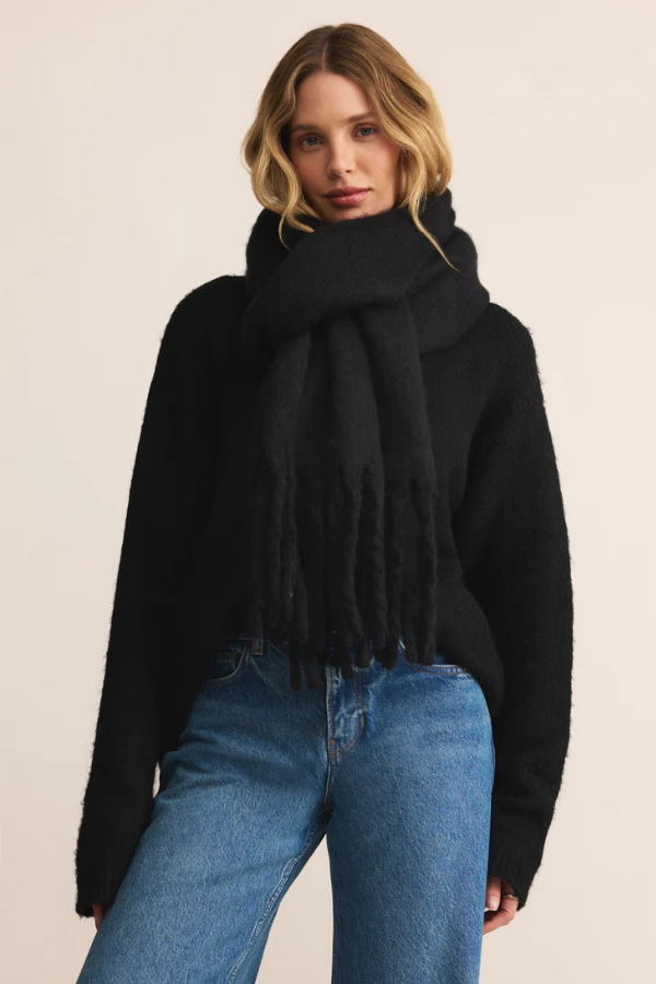 Z SUPPLY - SHOW ME THE WAY SCARF BLACK