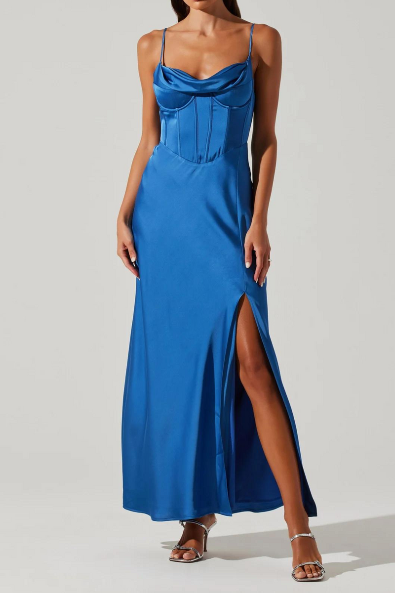 astr the label blue lace dress ASTR the Label Lace A-Line Midi Dress in Periwinkle