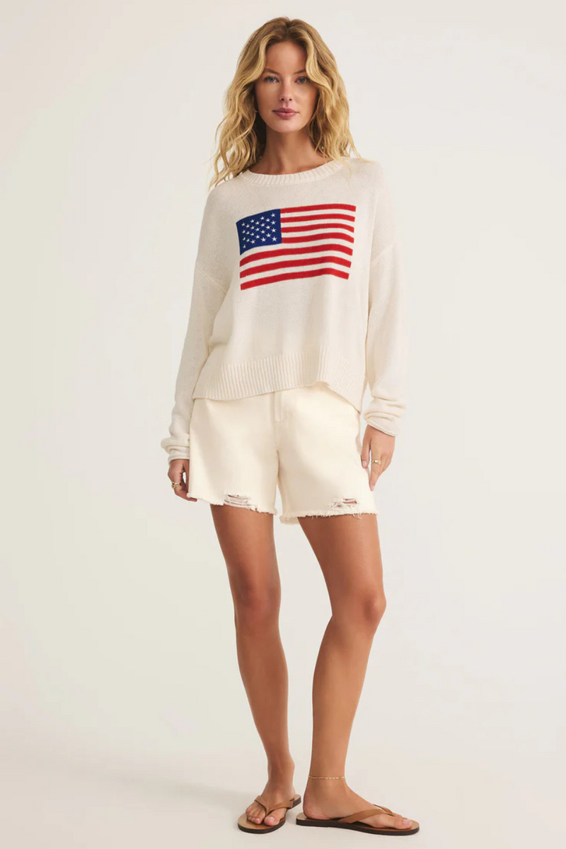 Z SUPPLY - SIENNA PATRIOT SWEATER SEA SALT
