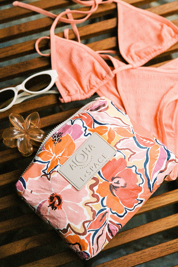 ALOHA COLLECTION - LOST IN BLOOMS REVERSIBLE SMALL POUCH