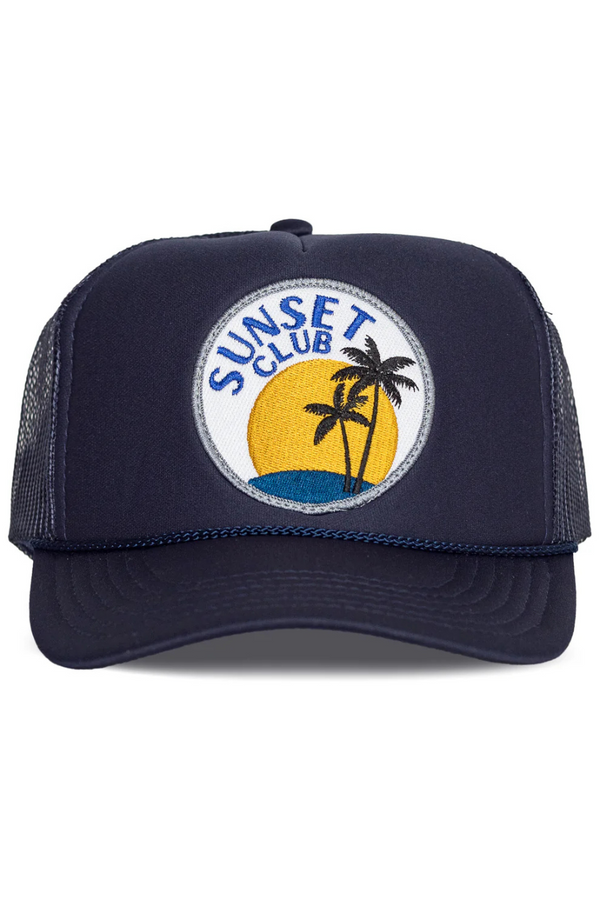 FRIDAY FEELIN - SUNSET CLUB TRUCKER HAT NAVY