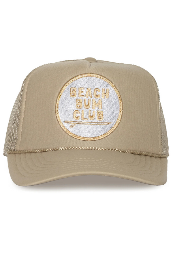 FRIDAY FEELIN - BEACH BUM CLUB TRUCKER HAT TAN