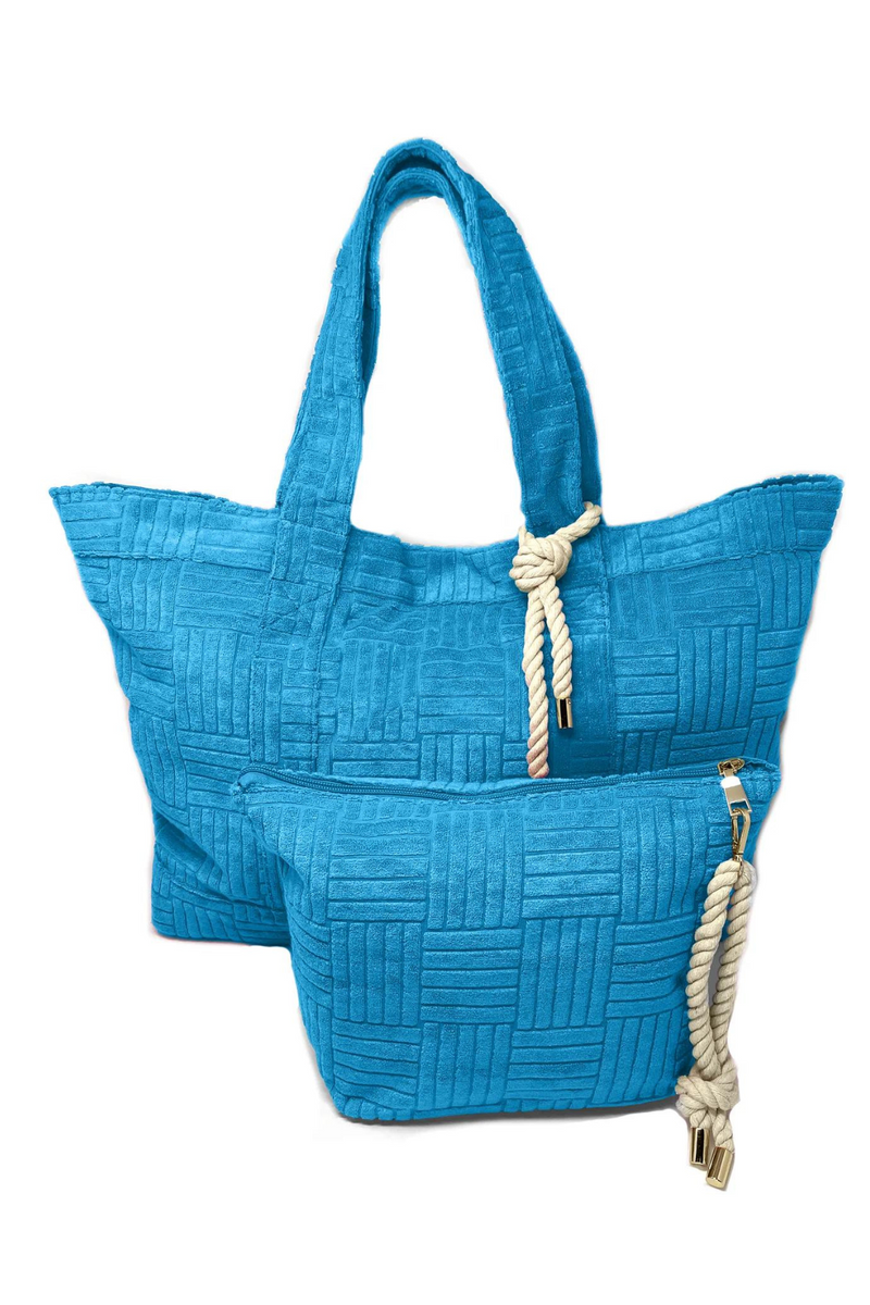 BETTE - AZURE TERRY WEEKENDER SET