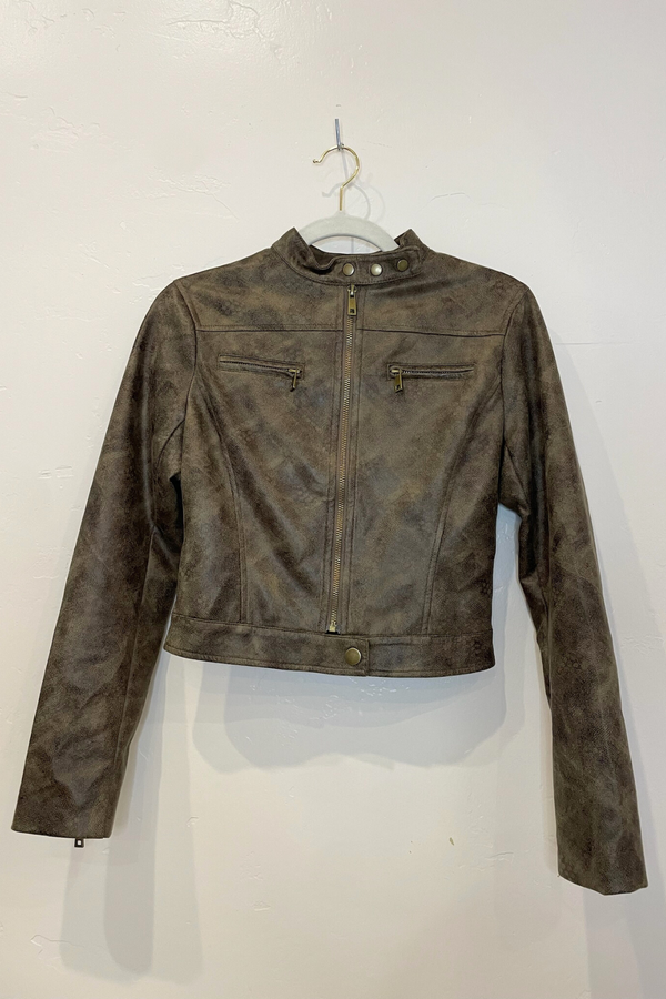 LIONESS - BELLA MOTO JACKET BROWN