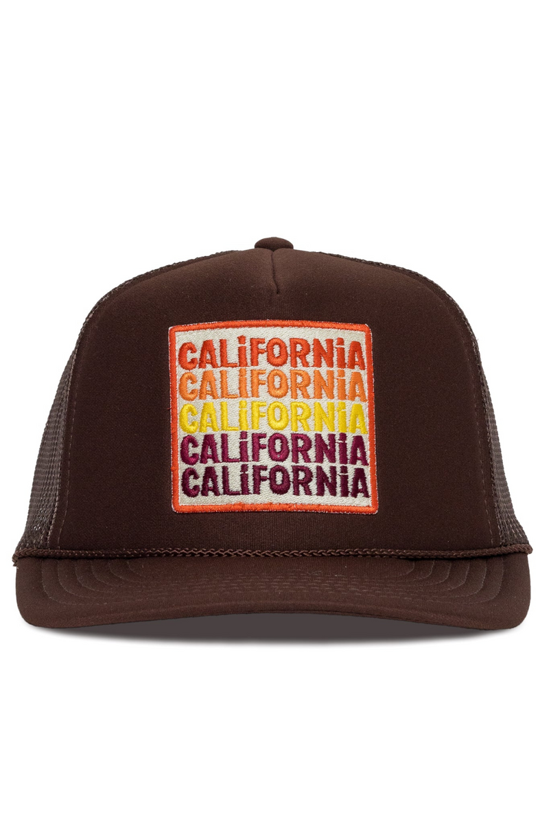 FRIDAY FEELIN - CALIFORNIA CALIFORNIA CALIFORNIA TRUCKER HAT BROWN