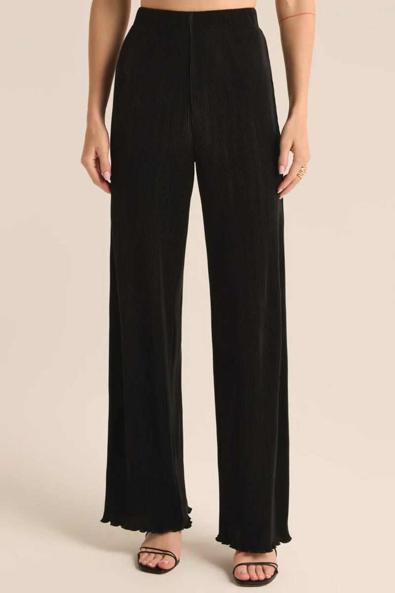 Z SUPPLY - DENIA PLEATED HIGH RISE PANT BLACK