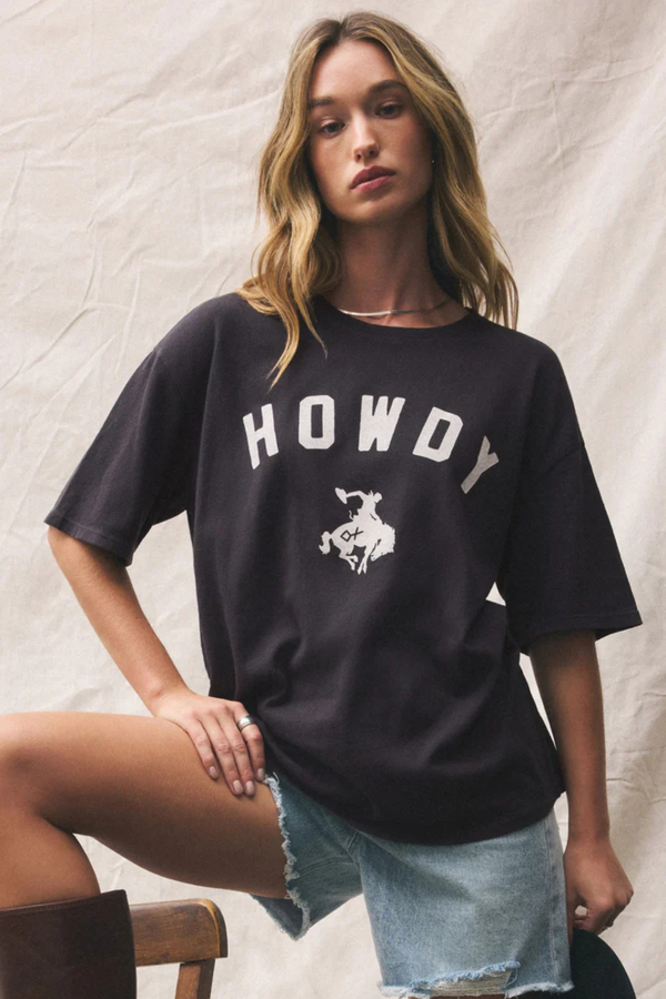 Z SUPPLY - HOWDY SO CAL OVERSIZED TEE BLACK SAND