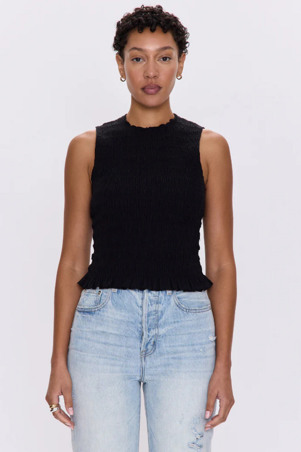 PISTOLA - PHOEBE SMOCKED TANK NOIR