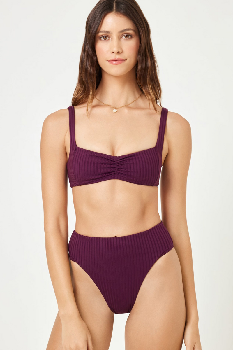 LSPACE - EFFIE BIKINI TOP MERLOT