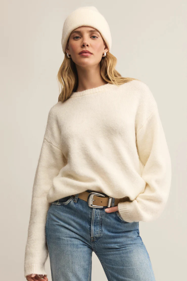 Z SUPPLY - GLACIER LUXE BEANIE WARM WHITE