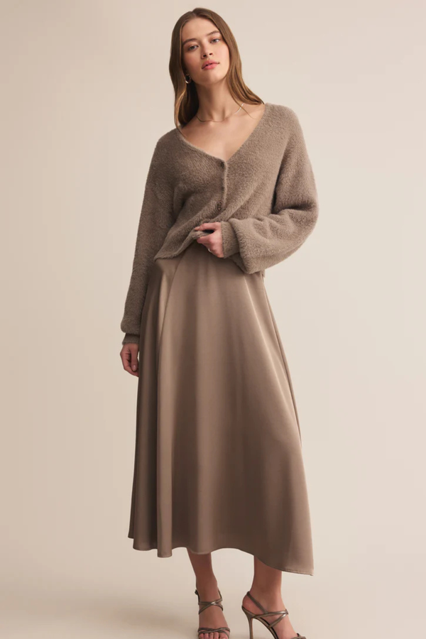 Z SUPPLY - NORTHPOINTE SATIN MIDI SKIRT MOONLIGHT