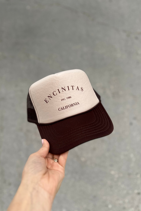 NFM - HOMETOWN TRUCKER HAT ENCINITAS ESPRESSO SAND