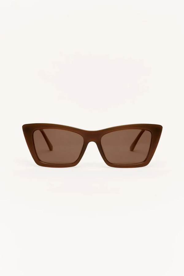Z SUPPLY - LOOKOUT POLARIZED SUNGLASSES CHESTNUT BROWN