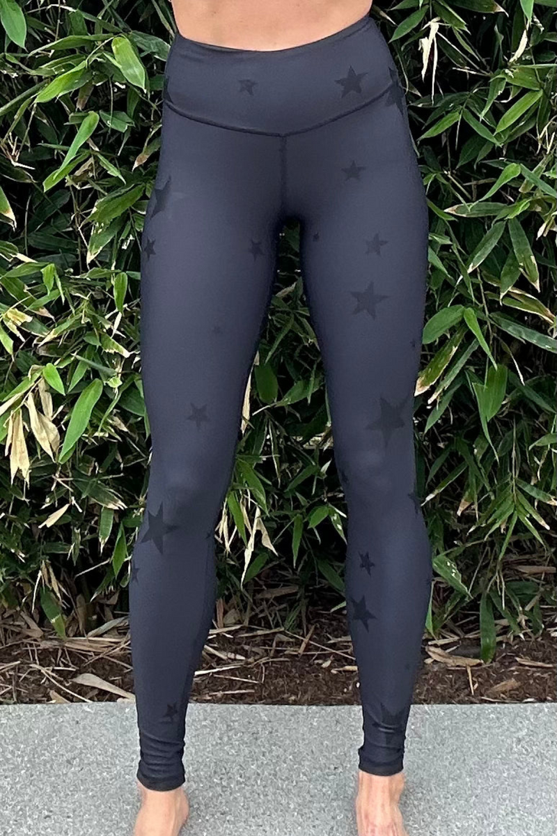 GP FEATHER - BLACK STAR LEGGINGS