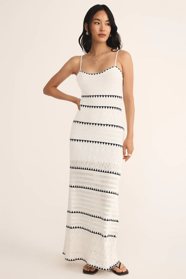 Z SUPPLY - CATAMARAN STRIPED MAXI DRESS WHITE
