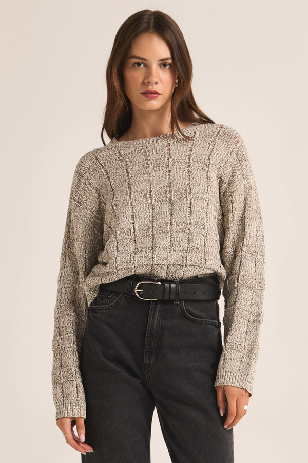 Z SUPPLY - AMBROSE PULLOVER SWEATER FOSSIL