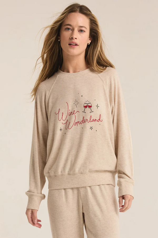 Z SUPPLY - WINE WONDERLAND CLOUD KNIT TOP