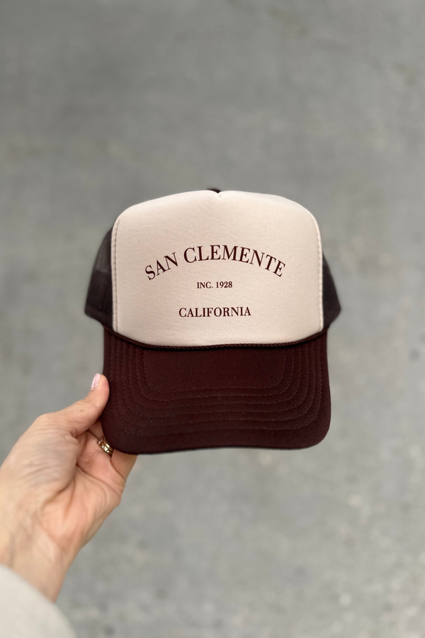 NFM - HOMETOWN TRUCKER HAT SAN CLEMENTE ESPRESSO SAND